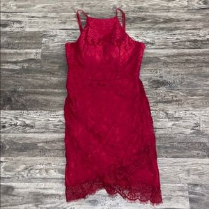 A fitted Lacey red dress